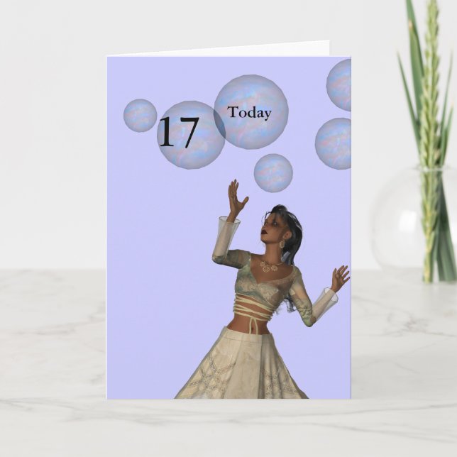 17. Geburtstag Karte (Vorderseite)