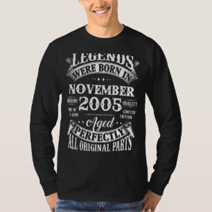 17. Geburtstag Legends Geboren im November 2005 17 T-Shirt