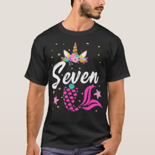 17. Geburtstag Mädchen Einhorn Meerjungfrau Schwan T-Shirt