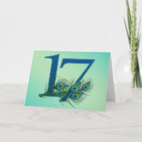17. Geburtstag oder Jubiläum Pfauenzahlen