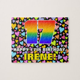 17. Geburtstag — Spaß, liebevolle Herzformen + "17 Puzzle