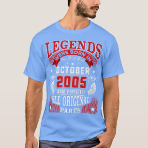 17. Geburtstag T-Shirt Legends Geboren im Oktober