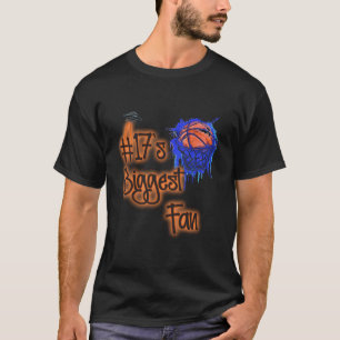 17 Größter Fan von Basketball Spieler Nummer 17 Va T-Shirt