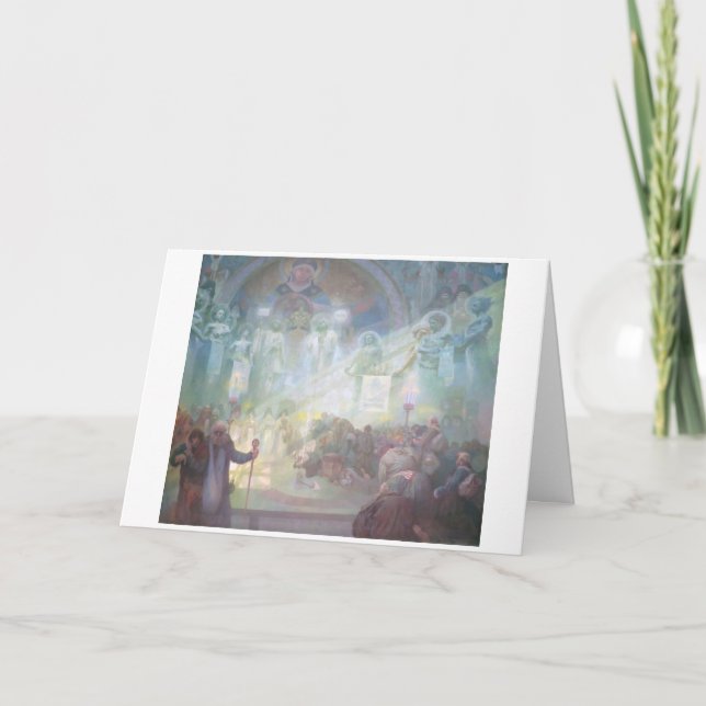 #17 Heiliger Berg Athos, Mucha Karte (Vorderseite)