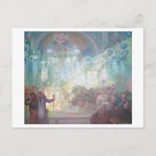 #17 Heiliger Berg Athos, Mucha Postkarte