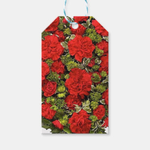 17. Hochzeitstag, Rote Nelken Geschenkanhänger