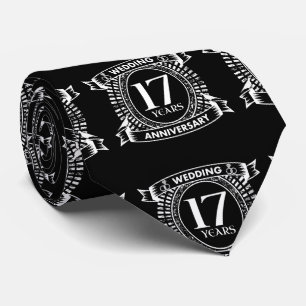 17. Hochzeitstag Schwarz-Weiß Krawatte