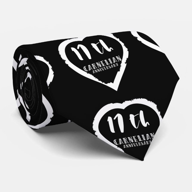 17. Hochzeitstag traditioneller Carnelier Krawatte (Gerollt)