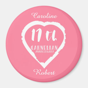 17. Hochzeitstag traditioneller Carnelier Magnet