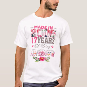 17 Jahre alt 17. Geburtstag Geboren im Jahr 2005 F T-Shirt