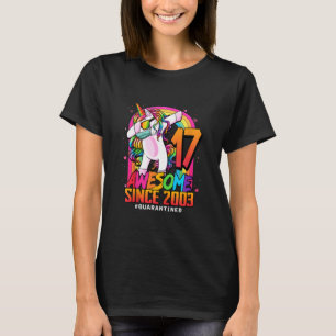 17 Jahre alt 17 Jahre in Quarantäne Einhorn Dabbin T-Shirt