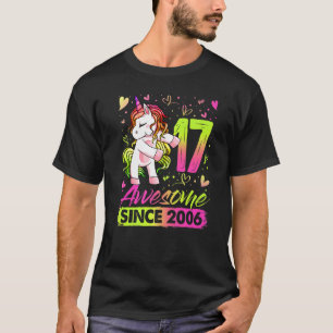 17 Jahre alt Blütenunicorn 17. Geburtstagskind P T-Shirt