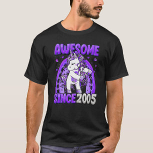17 Jahre alt Einhorn Flossing 17. Geburtstagsmädch T-Shirt