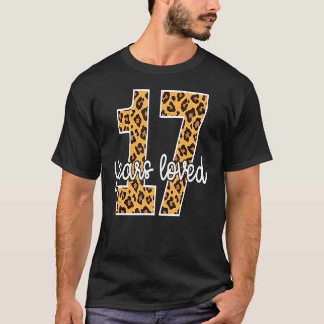 17 Jahre alt Leopard Print für Teens 17 Jahre geli T-Shirt (Vorderseite)