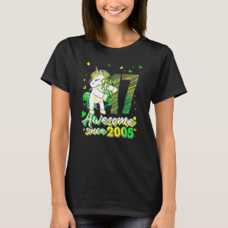 17 Jahre alte Einhorn-Flossing 17. Geburtstag Uni T-Shirt