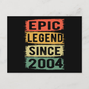 17 Jahre alter Tag 2004 Epische Legende 17. Geburt Postkarte