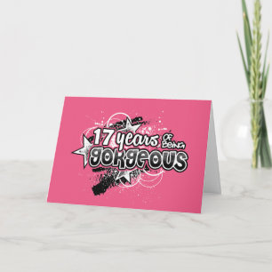 17 Jahre lang wunderschön (17. Geburtstag) Karte