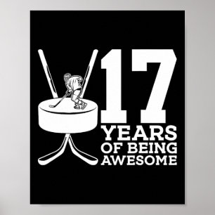 17 JAHRE PHANTASTISCHER EISHOCKEY 17. GEBURTSTAG POSTER