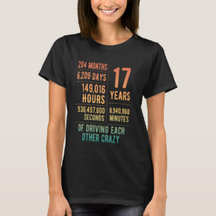 17 Jahre verheiratet Lustiger 17. Hochzeitstag T-Shirt
