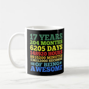 17 Jahre Vintag 17. Geburtstag 204 Monate Kaffeetasse