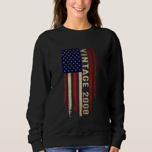 17 Jahre Vintag 2008 Funny 17. Geburtstag Amer Sweatshirt