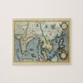 17. Jahrhundert Antique Asian Map, Mercator / Hond Puzzle