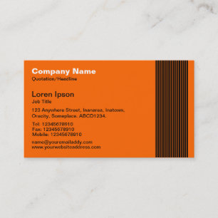 17 Linien - Orange Visitenkarte