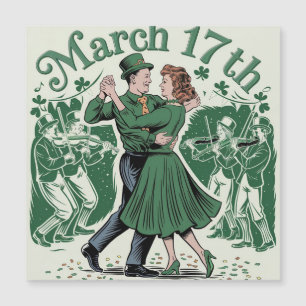 17. März St. Patrick. Irisches Festival Magnetkarte