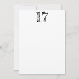 17 Nummer 17 Einladung