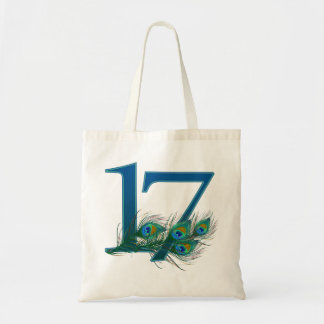 17 Pfauenfeder-Jubiläum Elegant Tragetasche
