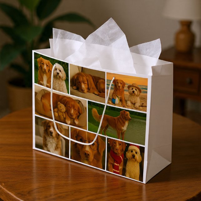 17 Photo Collage Template Make Your Own Fun Große Geschenktüte (17 Photo Collage Template Make Your Own Fun Large Gift Bag by Ricaso. Add your own photographs
)