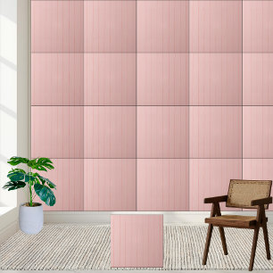 #17 Pink Textured Pinstripes Keramik Tile Fliese