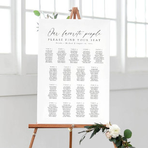 17 Tische Favoriten Personen Acryl Sitzordnung Acrylschild