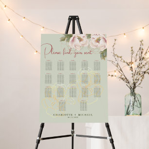 17 Übersicht über die Hochzeitssitze in den Tische Poster