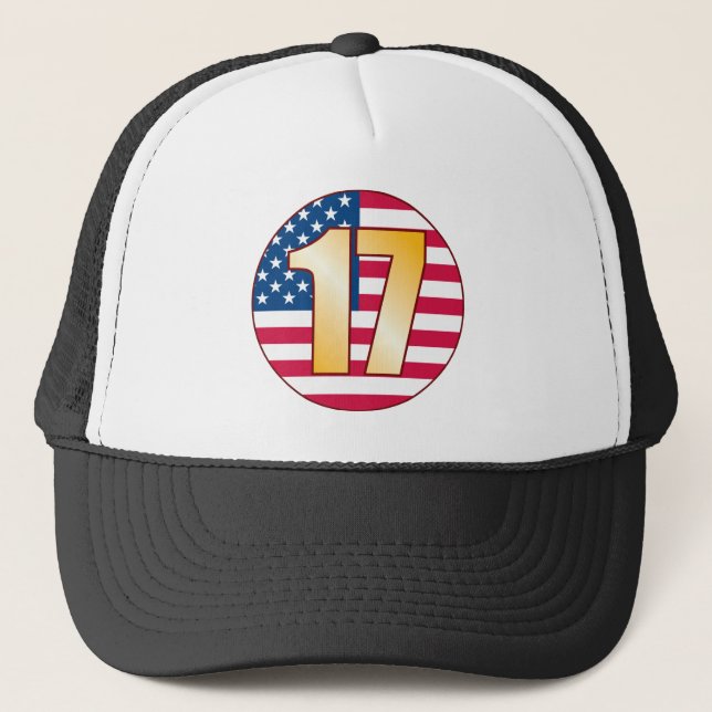 17 USA-Gold Truckerkappe (Vorderseite)