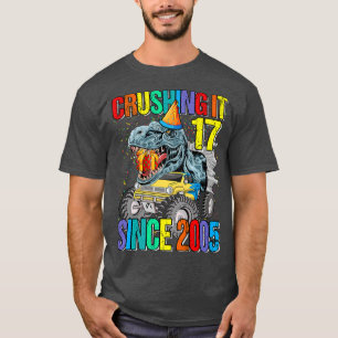 17 Zerschlagung seit 2005 Monster Truck Dinosaurie T-Shirt