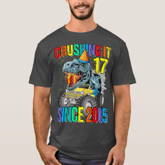 17 Zerschlagung seit 2005 Monster Truck Dinosaurie T-Shirt