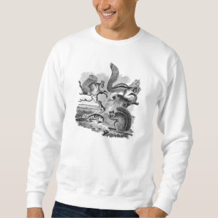 1800s Vintage Eichhörnchen-Illustration - Sweatshirt