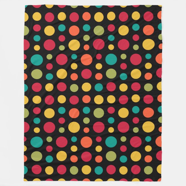 180115 v2 - Farben 02 - auf Schwarz Fleecedecke (Vorderseite)