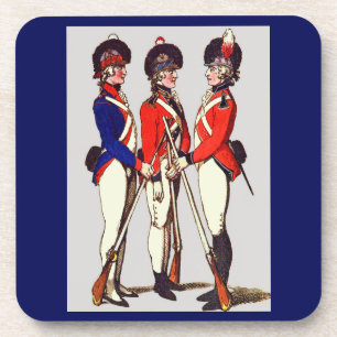 1803 Londoner Freiwilligensoldaten drucken Getränkeuntersetzer