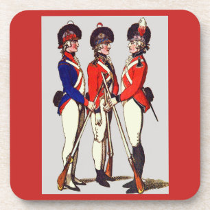 1803 Londoner Freiwilligensoldaten drucken Getränkeuntersetzer