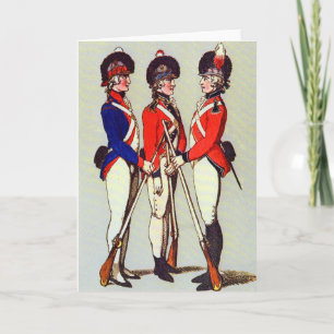 1803 Londoner Freiwilligensoldaten drucken Karte