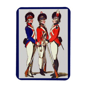 1803 Londoner Freiwilligensoldaten drucken Magnet