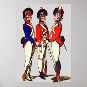 1803 Londoner Freiwilligensoldaten drucken Poster