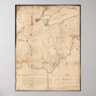 1805 Karte von Ohio Poster
