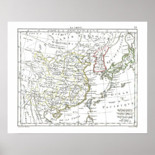 1806 Karte - La Chine Poster