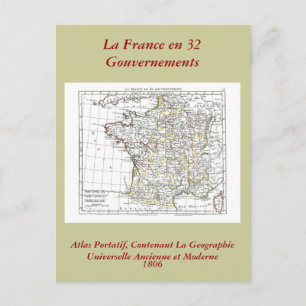 1806 Karte - La France en 32 Gouvernements