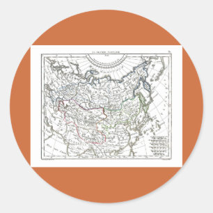 1806 Karte - La Grande Tartarie Runder Aufkleber