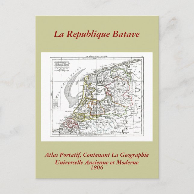 1806 Karte - La Republique Batave (Vorderseite)