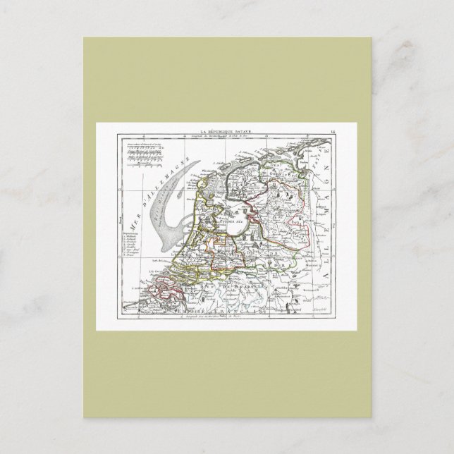 1806 Karte - La Republique Batave (Vorderseite)